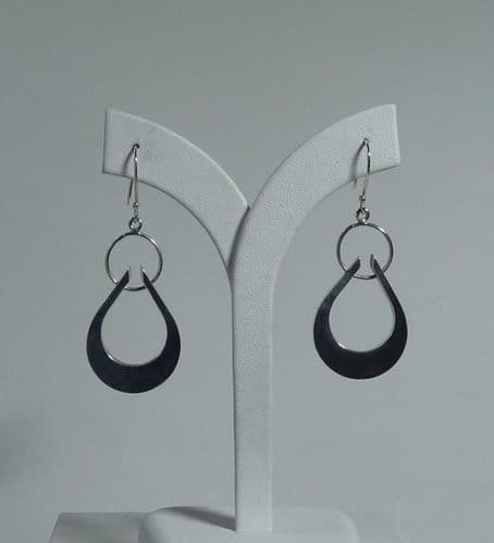 Copy of 925 Sterling Silver  Hand Crafted Designer Drop Earrings - Exclusive